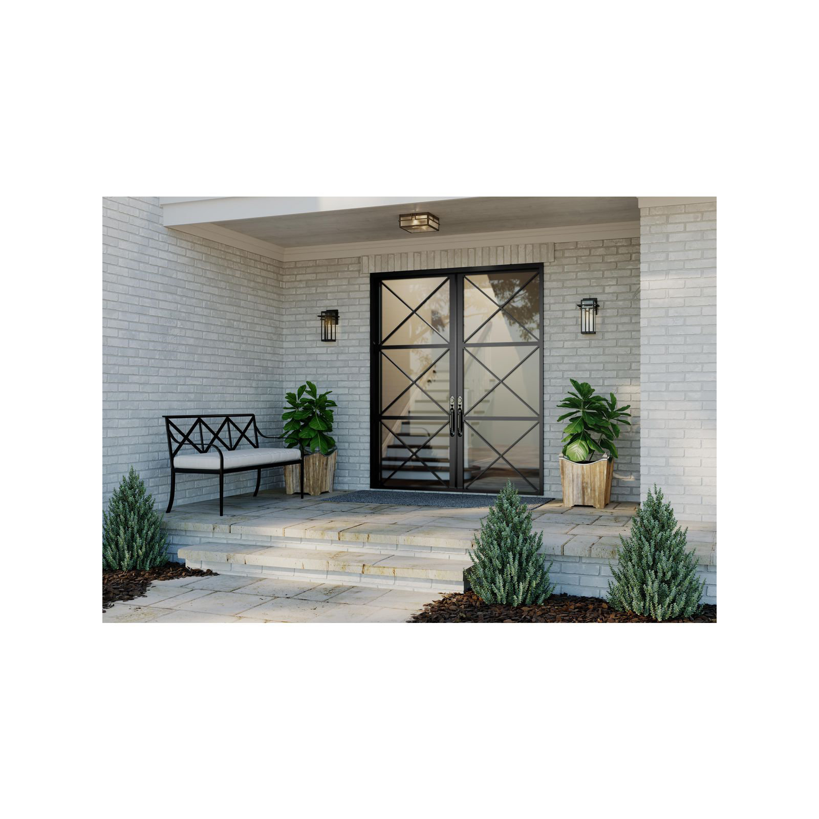 Blithe 2 Light Glass Flush Mount