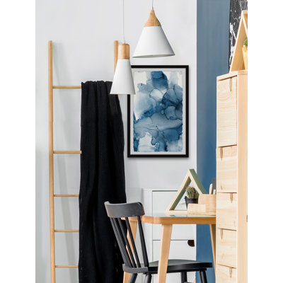 Blue Stain by Marmont Hill - Picture Frame Print