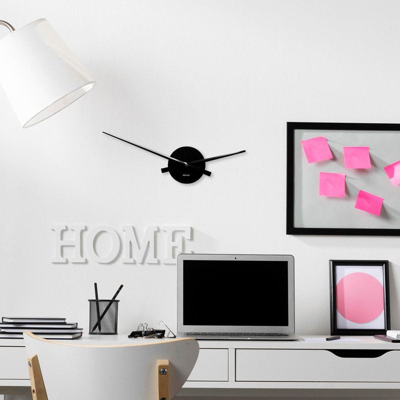 Black Home Office Flexi Wall Clock - 37cm