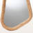 Abner Handwoven Wicker Irregular Shape Rattan Wall Mirror