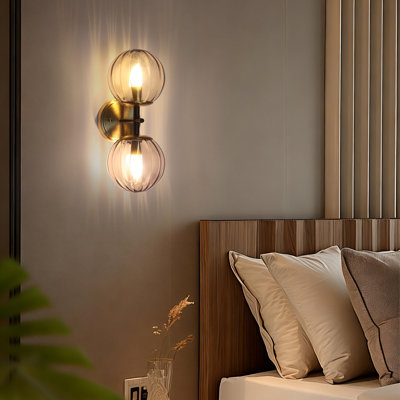 2-Light Dimmable Armed Sconce