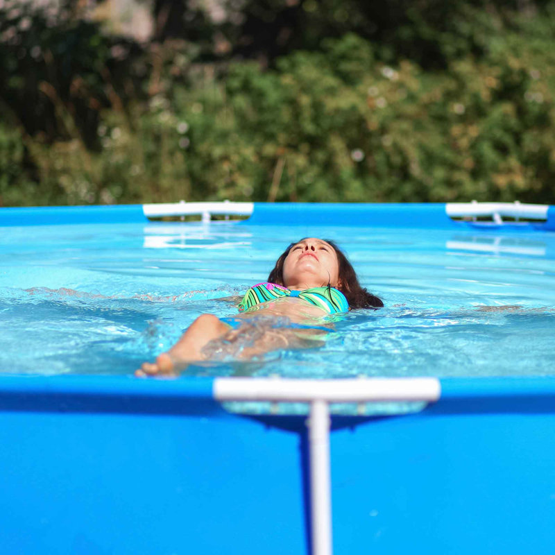 Plastic Round Frame Set Pool 76cm H x 300cm W x 300cm L , with Pump Included