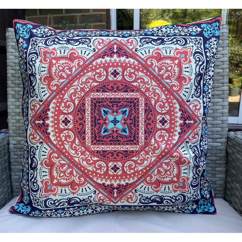 Nwogwugwu Ethnic Print Indoor / Outdoor Geometric Square Throw
