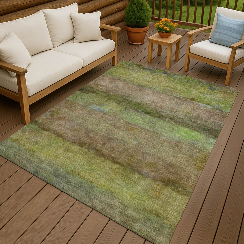 Machine Washable Indoor/Outdoor Chantille ACN2311 Stripes Rug, Rectangle 5' x 7'6"