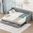 Extendable Upholstered Daybed with Two Drawers-2120305239