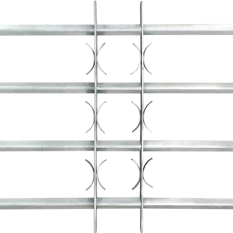 Cox Dakota Fields Silver Metal Pet Barrier for Lawn Edging, 43-75.5 cm, 4 Crossbars