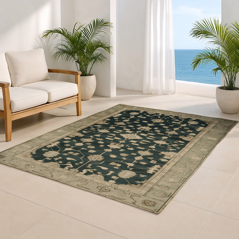 Tapis intérieur et extérieur brun Overdyed, Rectangulaire 2 pi x 3 pi