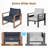 Berau Arunas 5-Person Aluminum Outdoor Conversation Set with Wood-Grain Finish & Weather-Resistant Cushion