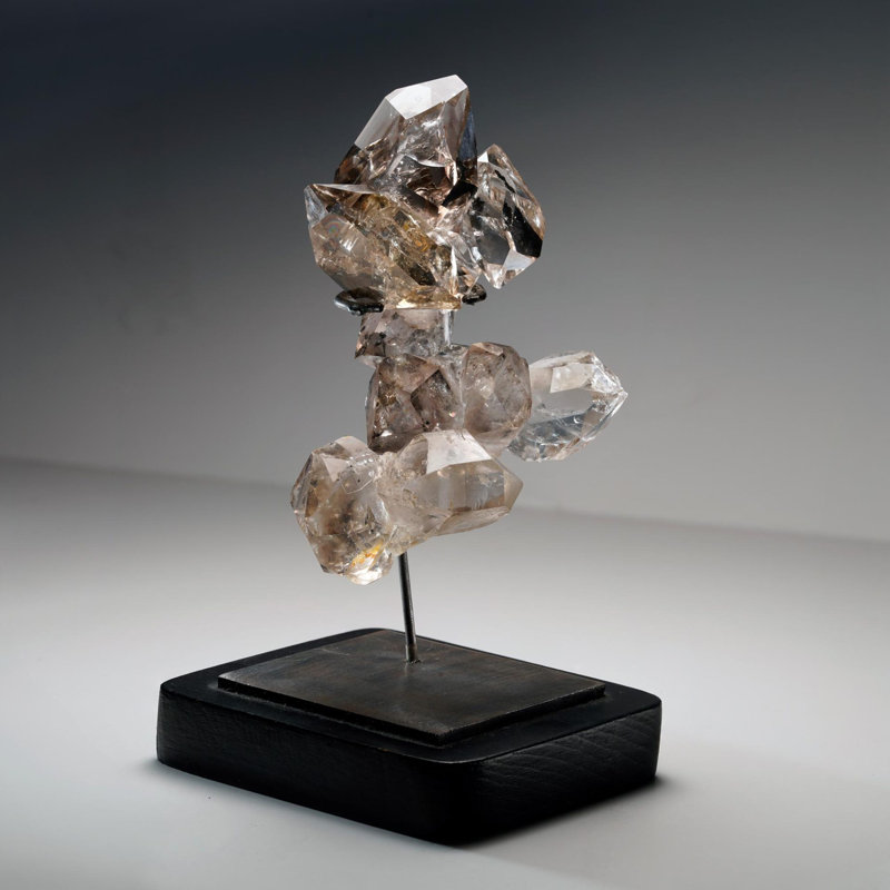 Herkimer Diamond Cluster on Custom Stand
