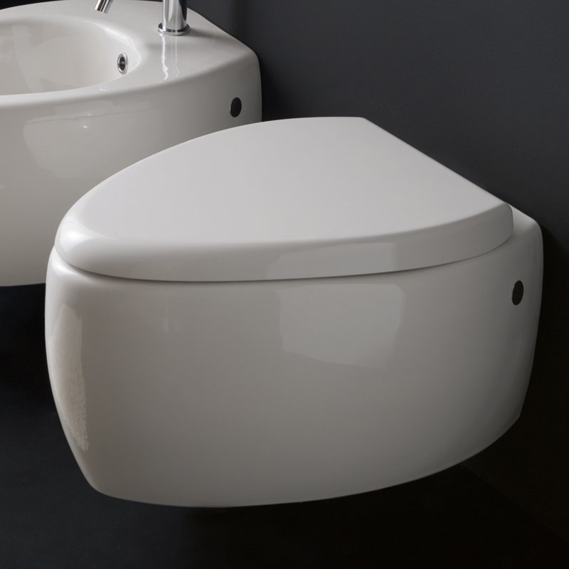 Toilette allongée 1 pièce Moai, Noir, noir, noir, noir, Noir et blanc