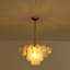 Lustre à plusieurs niveaux Marivelle à une lumière, intensité variable, en coquillage de capiz naturel côtier