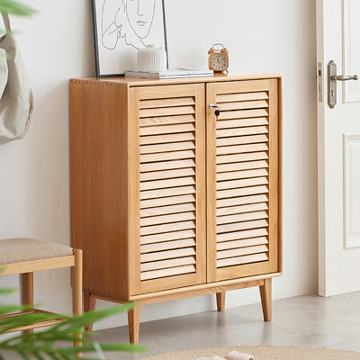 Rangement pour chaussures en bois massif Burlywood