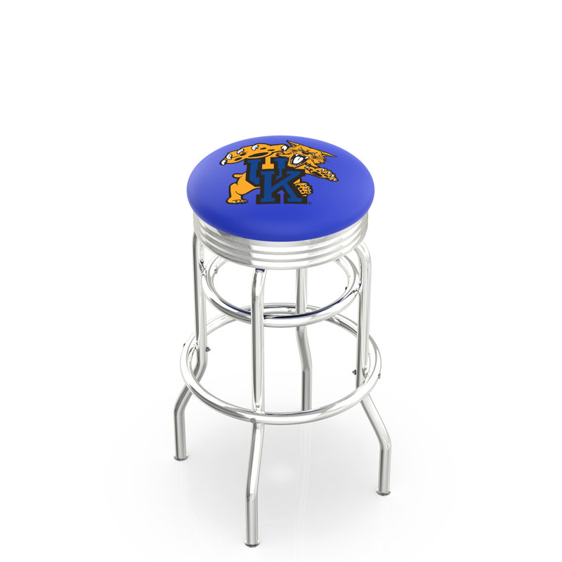 Tabouret de bar Logo Series, Tabouret de comptoir (siège d'une hauteur de 25 p, Double anneau chromé