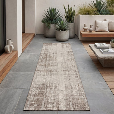 Lolley Abstract Flatweave Sand Ivory Indoor Outdoor Area Rug