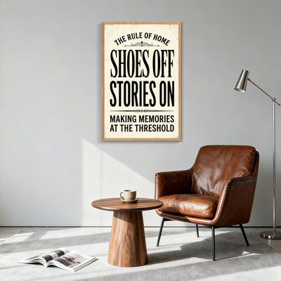 Ensemble de 1 toile murale « Shoes Off Stories On Making Memories At The Threshold »