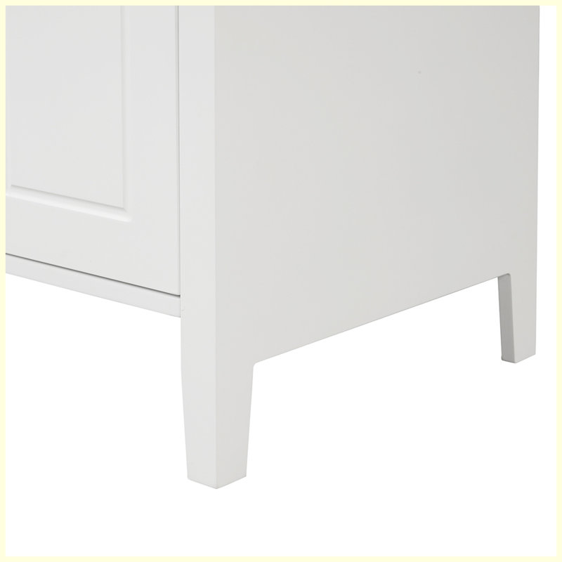Meuble-lavabo moderne avec lavabo et tiroirs Modern, Blanc / Blanc