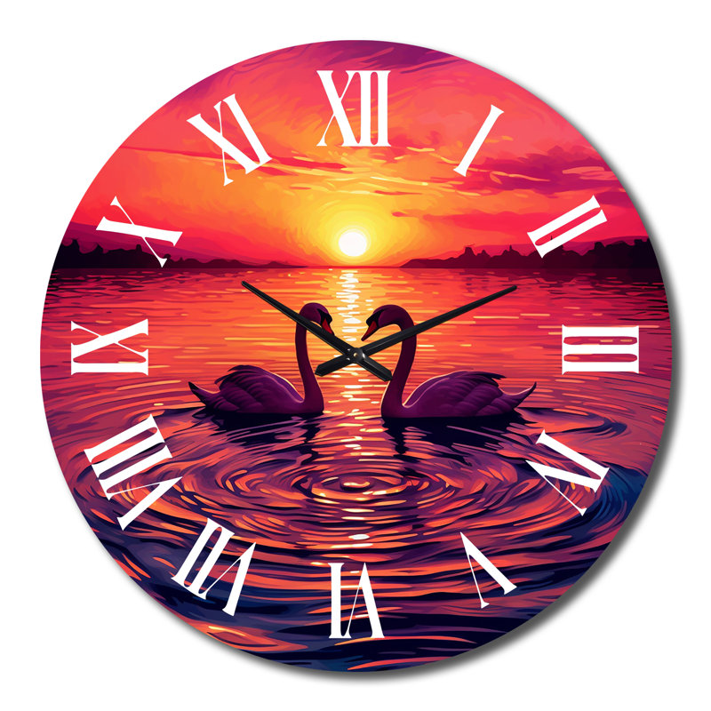 Horloge murale Swans In Love, Grand