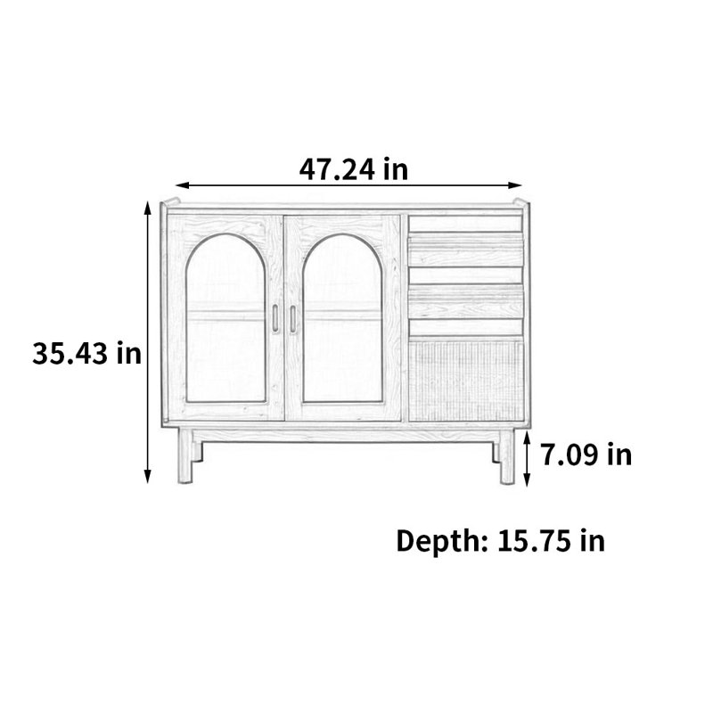 Simple Sideboard Tea Set Storage Cabinet