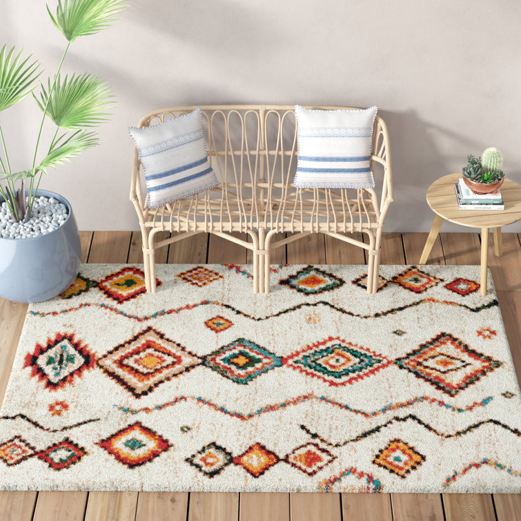 Allensville Geometric Shag Area Rug