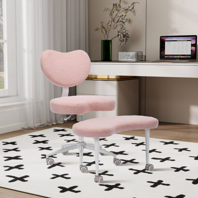 Ergonomic Cross-Legged Swivel Chair,Adhd Chair Adjustable Height Meditation Chair With Back Support,Office/Home Chair by Inbox Zero