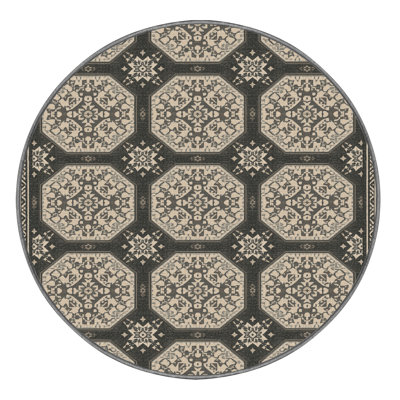 Tapis oriental gris lavable à la machine Paizlea