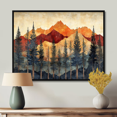 Geron, montagnes d'automne dans la canopée II - montagnes, art mural