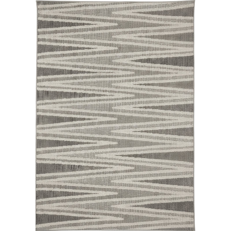Rug Branch Hogar 5'X8' (Exact Size: 5'3" X 7'7") Abstract Indoor Area Rug, Grey Cream, Modern - Living Room, Bedroom, Dining Room, And Kitchen