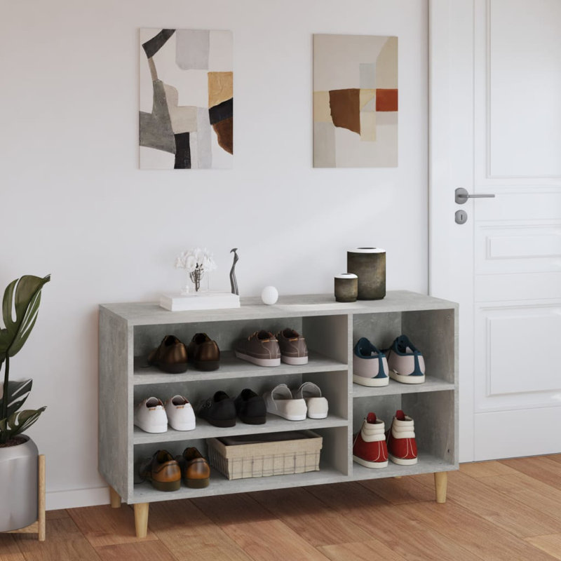 11 Pair Shoe Rack, Concrete Grey
