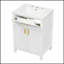 Ensemble de meuble-lavabo 24 po avec lavabo en céramique, conception luxueuse peu encombrante et portes à fermeture en douceur pour les salles de bain modernes