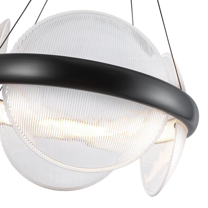 Taurus 22-In Chandelier, Black