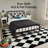 Modern Black/White Checkered Machine-Washable Shag Area Rug-376080388-376080384