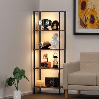 67" Floor Lamp with LED Lights, Touch & Remote Control, 3 Color Temperature, Dimmable Tall Corner Bookcase by Ivy Bronx