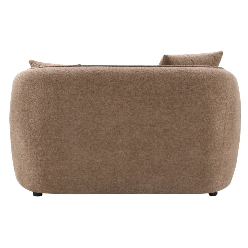 Keith Loveseat with 2 Pillows in Brown, Brown