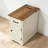 Farmhouse End Table With Built-In Outlets & Adjustable Shelves-768861409