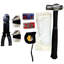 Boîte à outils 20 po 3 en acier avec outils, noir et rouge, et métal, plateau de rangement supérieur, poignée de transport pour le garage, la maison, outils portatifs d'établi, noir rouge, matériau robuste, glissière à roulement, multiple-1200246543