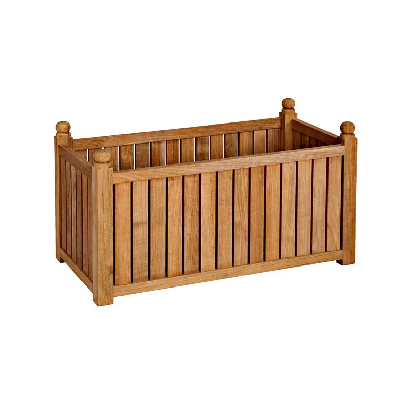 Teak Outdoor 36" Rectangle Planter Box