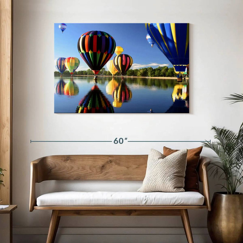 Mehar Hot Air Balloons Reflection, 30" H x 45" W