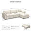Canapé modulaire en L avec repose-pieds-763350904
