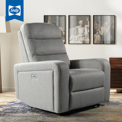 Sealy Posturepedic Hixon Motion Recliner in Teal with Adjustable Leg Rest