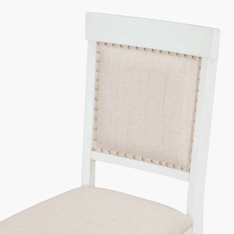 White Extendable Round Pedestal Dining Table Set with Upholstered Chairs