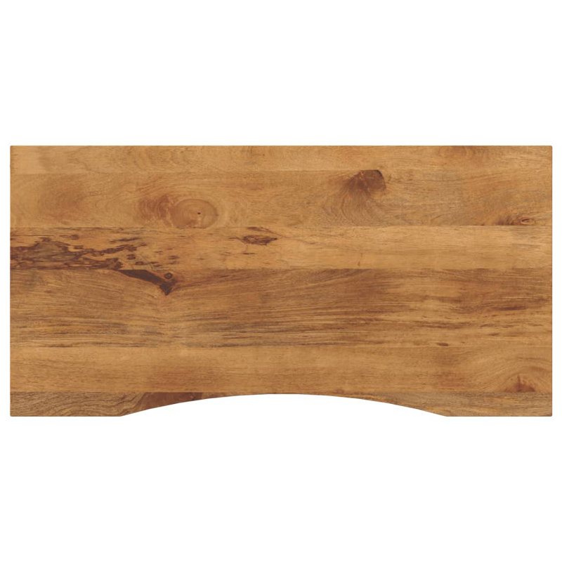  Plateau de bureau brun moyen en bois de manguier brut, H 1 po x l 55,1 po x P 19,7 po