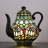 Small Tiffany Lamp Stained Glass Animal Table Lamp Mini Accent Desk Light (Tulip Blue Teapot)