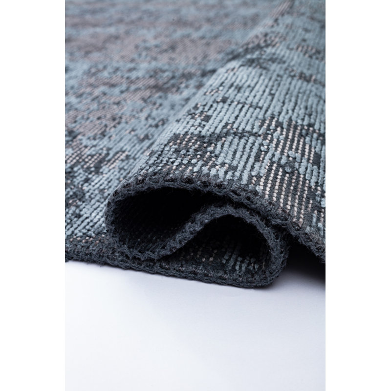 Rapture Blue/Gray Abstract Luxury Area Rug, Rectangle 7'10" x 11'2"