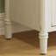 Meuble-lavabo de salle de bain rétro 30 po avec lavabo, fini faux vieilli, armoire de salle de bain rustique avec portes à fermeture en douceur et tablette réglable, conception à profil courbé, pieds en bois d'hévéa