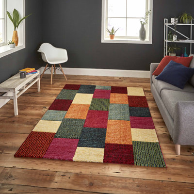 Rectangle Geometric Area Rug