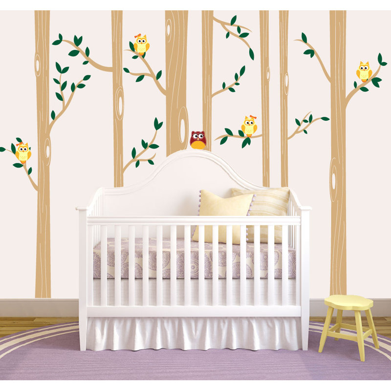 Plants & Flowers Non-Wall Damaging Wall Decal, Light Brown / Yellow