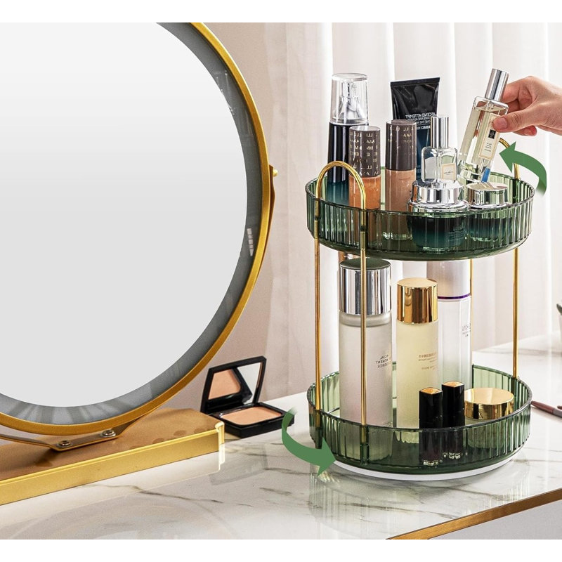 Acrylic Makeup Organiser, Green