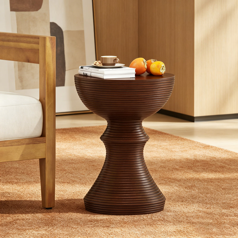 Table d'appoint d'extérieur en béton pour terrasse