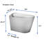 Toilette blanche allongée intelligente avec siège à ouverture / fermeture automatique, contrôle du coup de pied, chasse d'eau à jet siphonique 1,28, plusieurs modes de lavage et siège chauffant pour le confort de la salle de bain-121640432