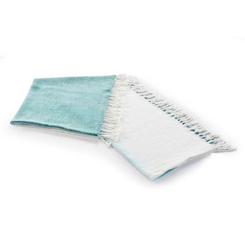 Jeté en coton , Bleu